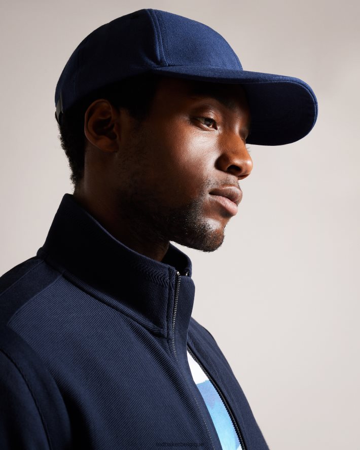 être Ted Baker Hommes casquette de baseball en coton et lin Marvinn marine FR8J422029 accessoires
