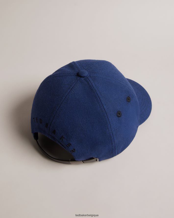 être Ted Baker Hommes casquette de baseball en coton et lin Marvinn marine FR8J422029 accessoires