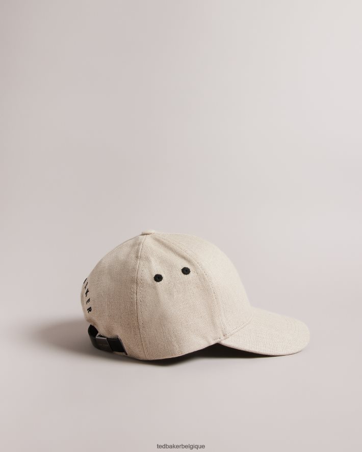 être Ted Baker Hommes casquette de baseball en lin Briann écru FR8J422021 accessoires