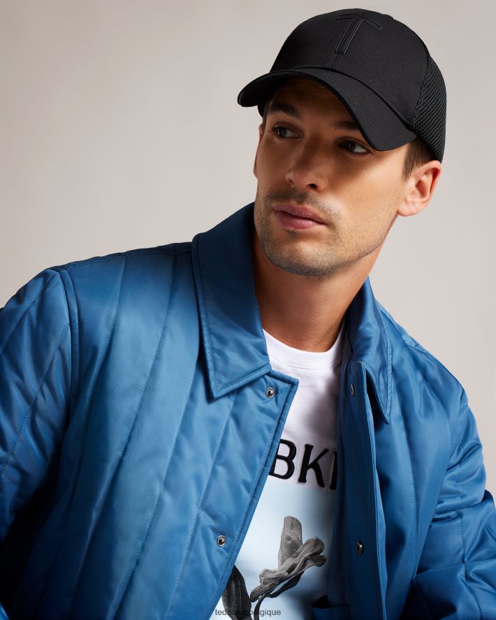 être Ted Baker Hommes casquette en maille ehtanee noir FR8J421798 accessoires