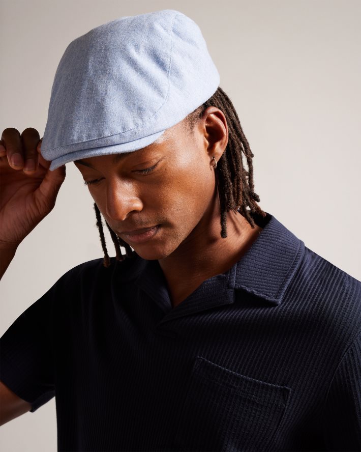 être Ted Baker Hommes casquette plate drake bleu clair FR8J421899 accessoires