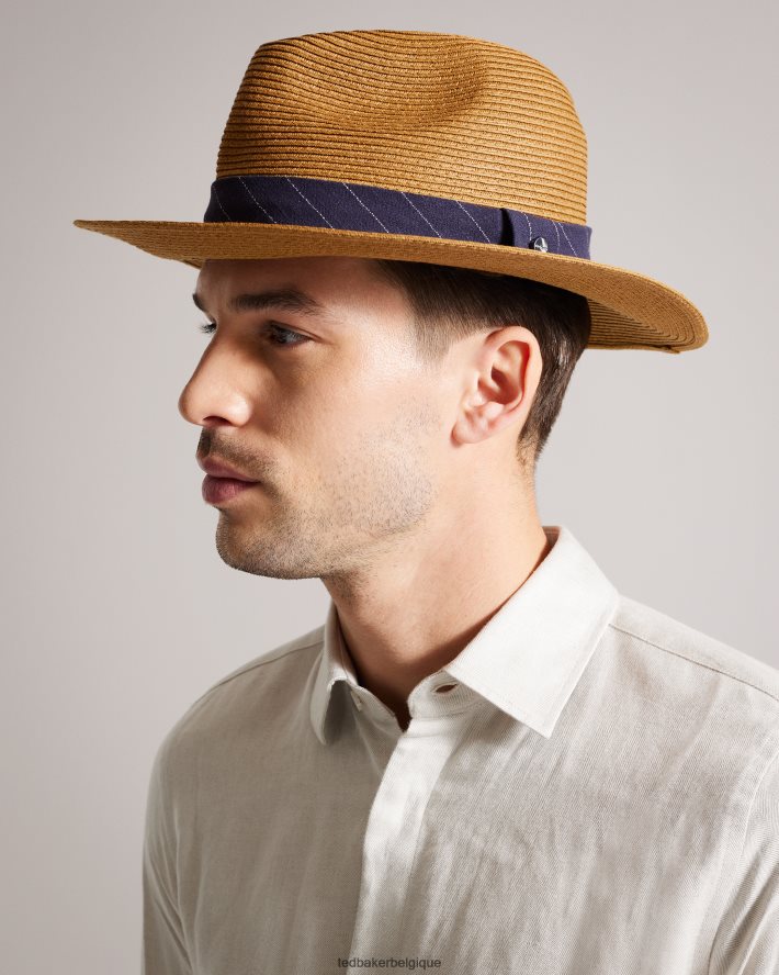 être Ted Baker Hommes chapeau de paille Hurrca bronzer FR8J421837 accessoires