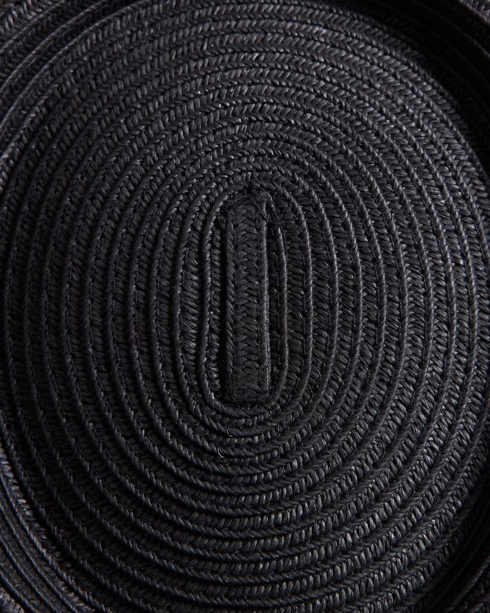 être Ted Baker Hommes chapeau de tarte au porc en paille Axelly noir FR8J421820 accessoires