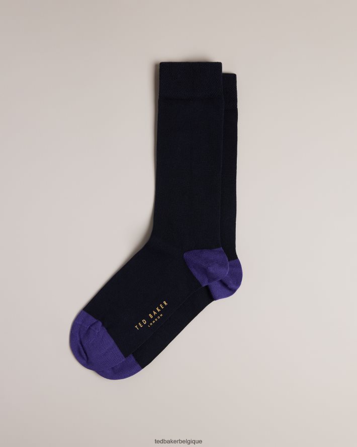 être Ted Baker Hommes chaussette classique unie bleu FR8J421928 accessoires