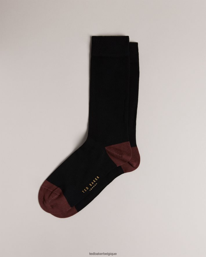 être Ted Baker Hommes chaussette classique unie noir FR8J421935 accessoires