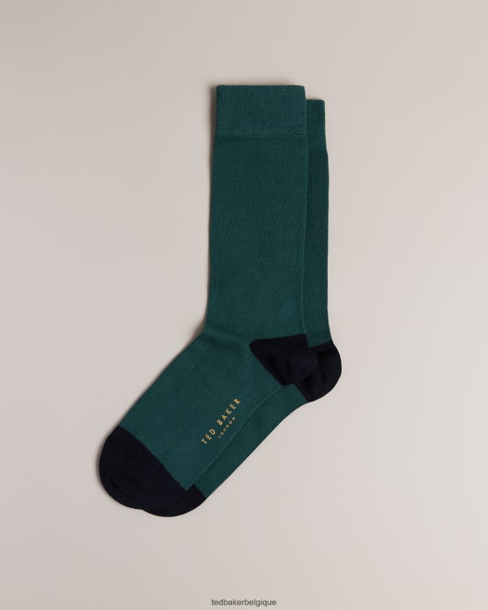 être Ted Baker Hommes chaussette classique unie vert foncé FR8J421915 accessoires