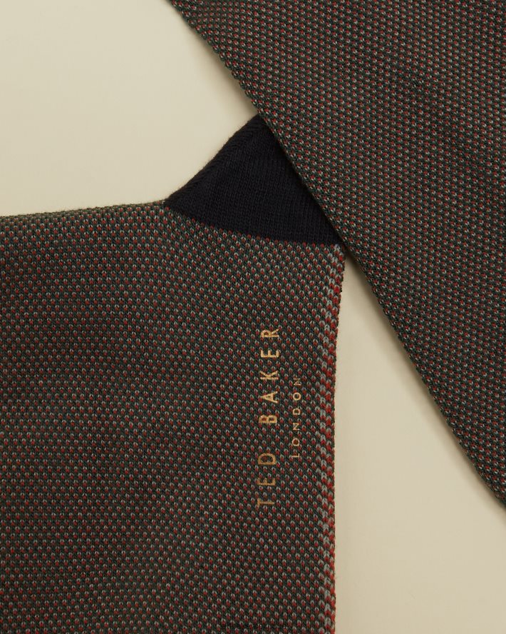 être Ted Baker Hommes chaussettes colorées à rayures joaquin orange foncé FR8J422079 accessoires