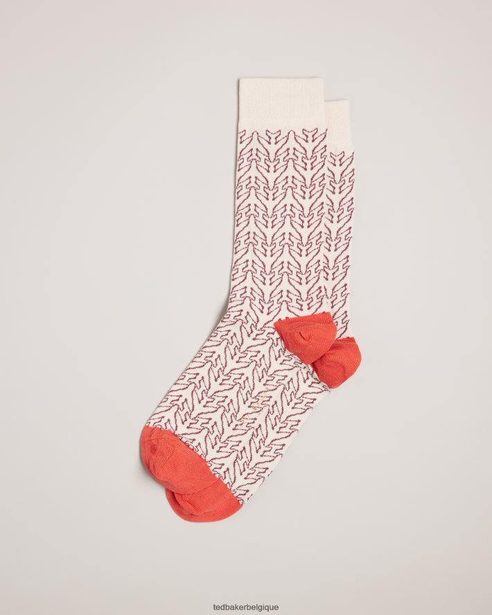 être Ted Baker Hommes chaussettes d'équipage d'avion Aerosok crème FR8J422002 accessoires