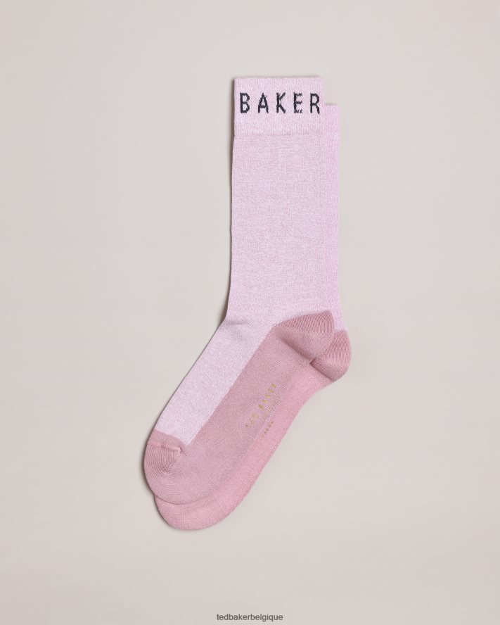 être Ted Baker Hommes chaussettes en fil torsadé twistsk rose FR8J421914 accessoires