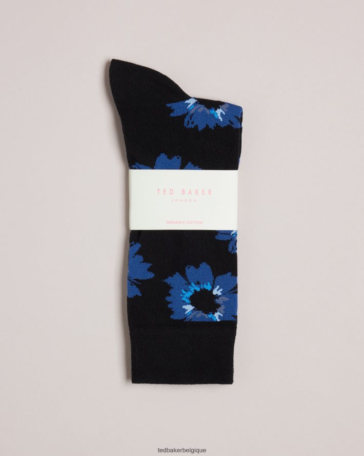 être Ted Baker Hommes chaussettes à imprimé floral peint newflor bleu marine foncé FR8J421947 accessoires
