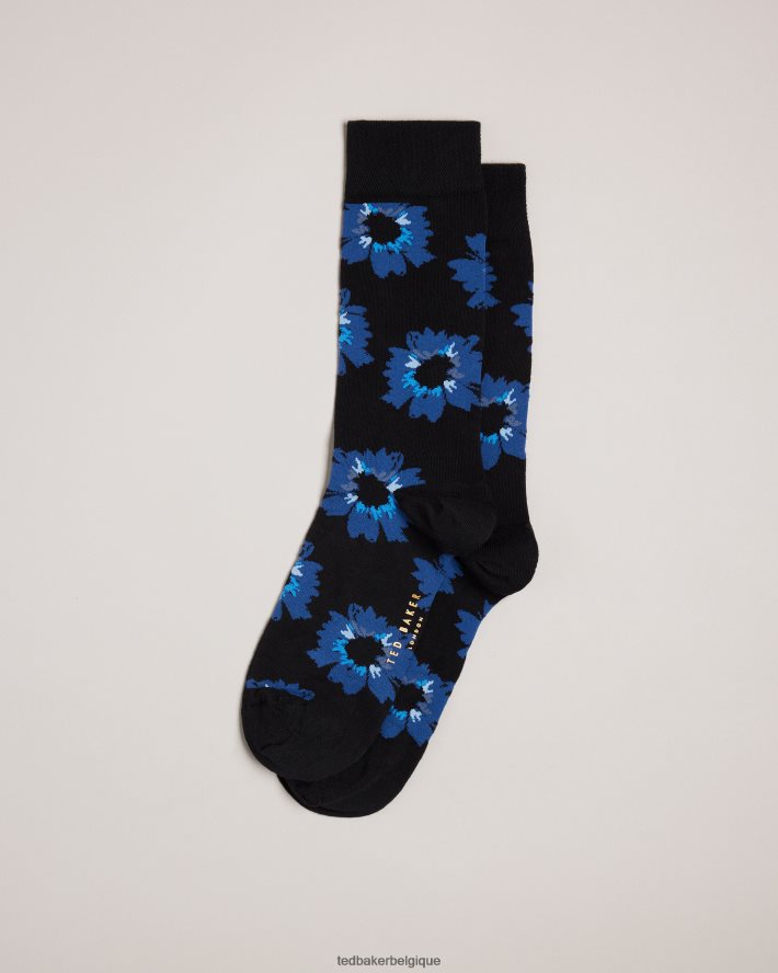 être Ted Baker Hommes chaussettes à imprimé floral peint newflor bleu marine foncé FR8J421947 accessoires