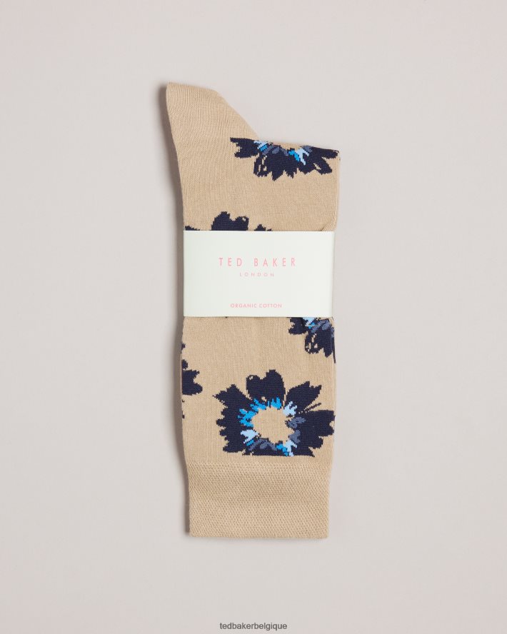 être Ted Baker Hommes chaussettes à imprimé floral peint newflor naturel FR8J421951 accessoires