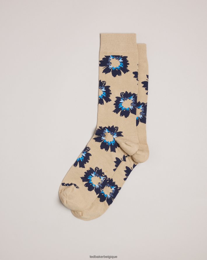 être Ted Baker Hommes chaussettes à imprimé floral peint newflor naturel FR8J421951 accessoires