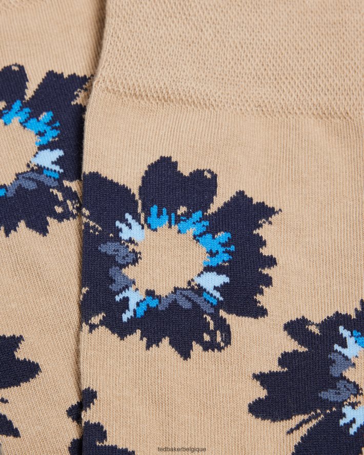 être Ted Baker Hommes chaussettes à imprimé floral peint newflor naturel FR8J421951 accessoires