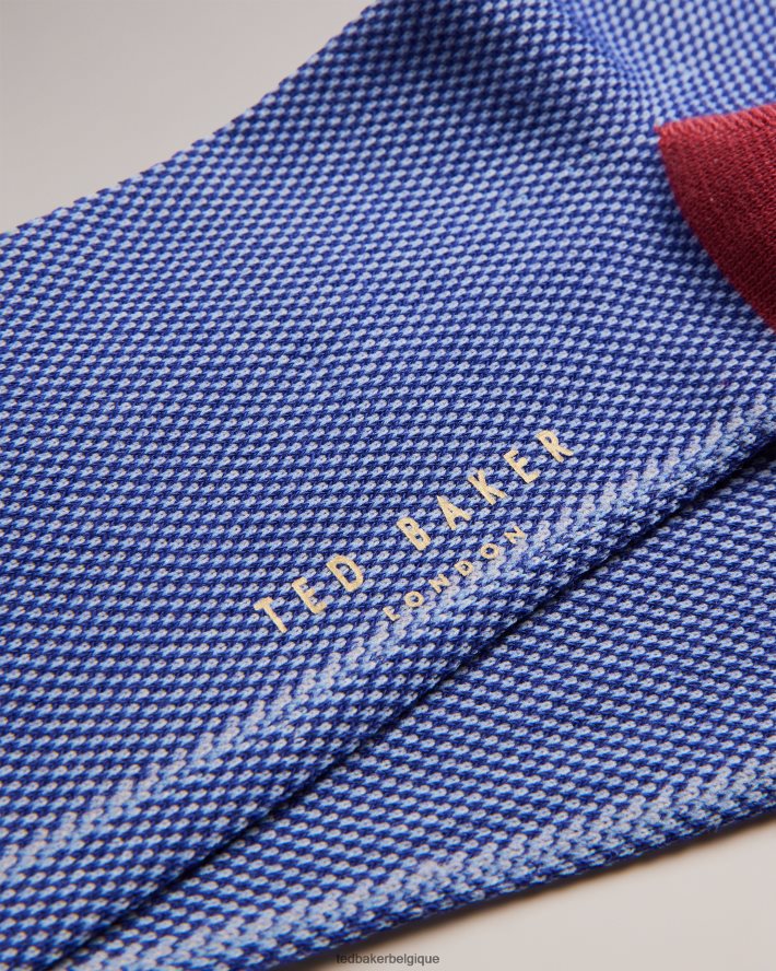 être Ted Baker Hommes chaussettes semi-unis tedtext bleu FR8J421906 accessoires