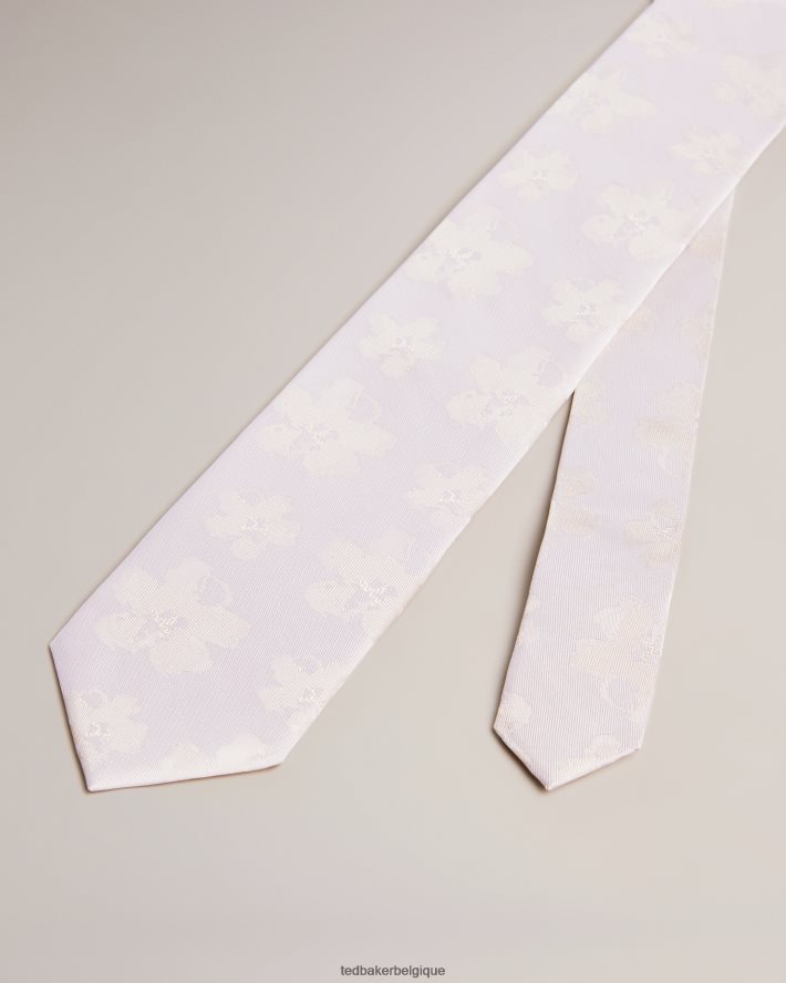 être Ted Baker Hommes cravate jacquard berel magnolia crème FR8J421921 accessoires