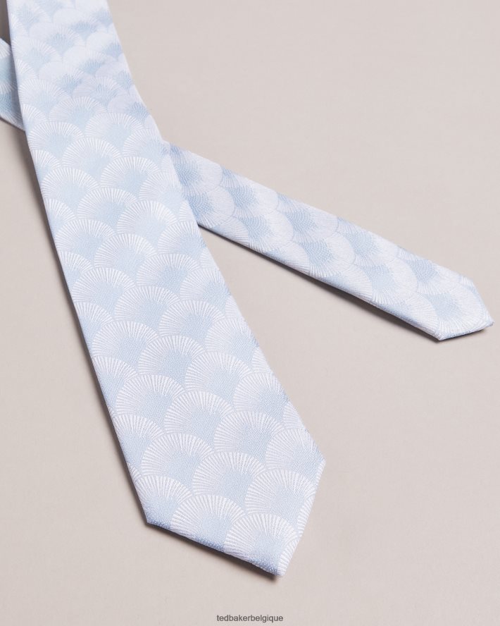 être Ted Baker Hommes cravate jacquard éventail Herro bleu FR8J421877 accessoires