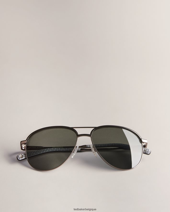 être Ted Baker Hommes lunettes de soleil aviateur à monture métallique grayavi gris FR8J422054 accessoires