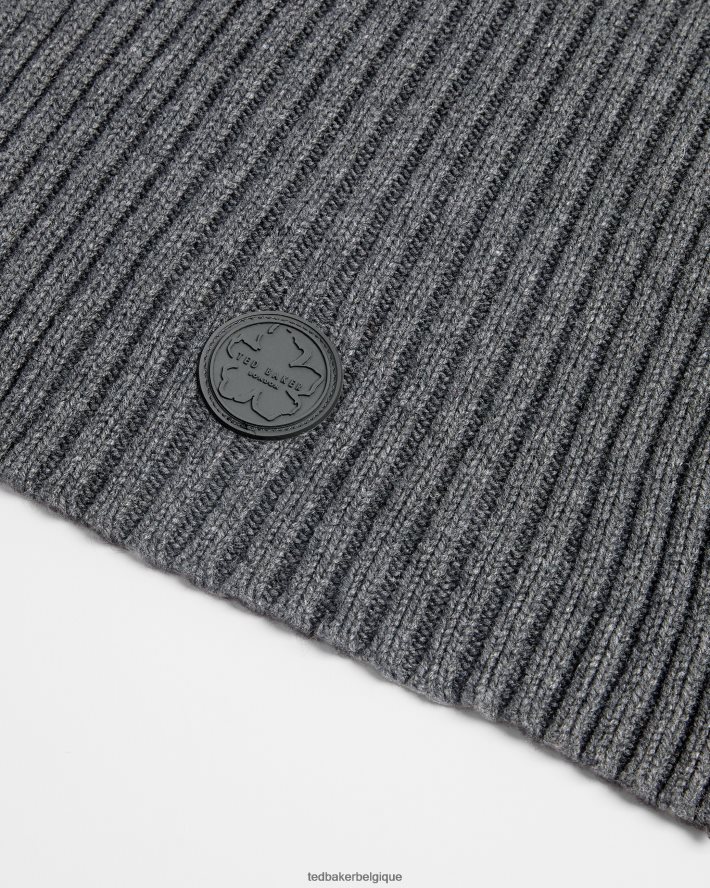 être Ted Baker Hommes écharpe en point de cardigan camen gris FR8J422028 accessoires