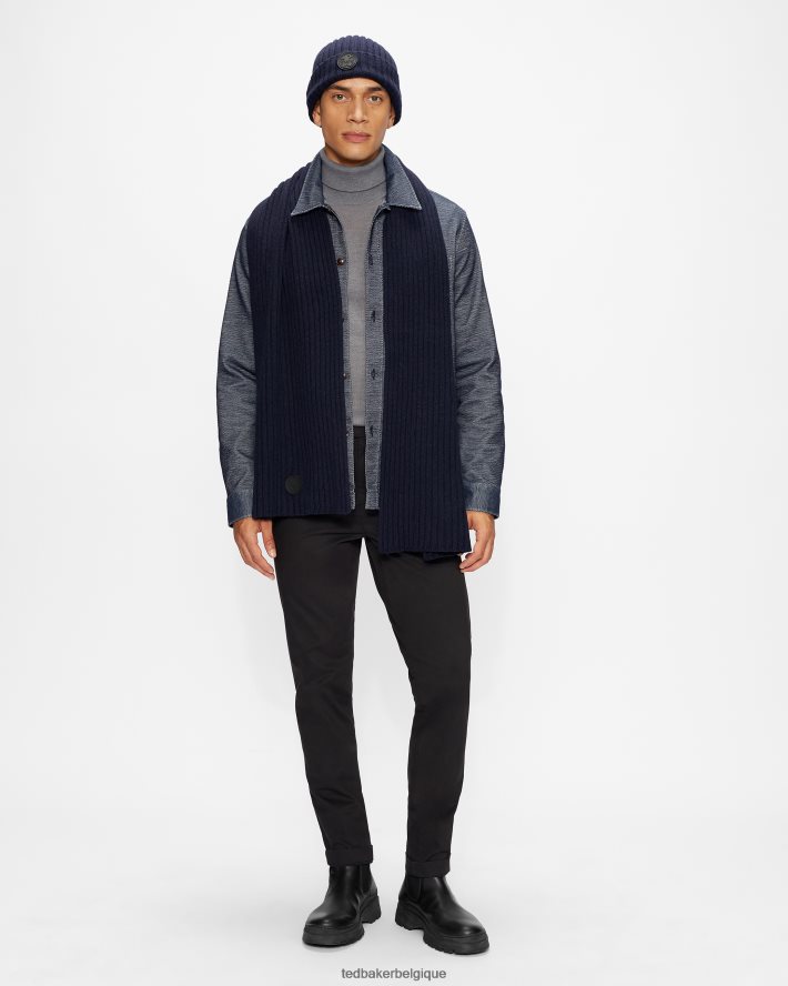 être Ted Baker Hommes écharpe en point de cardigan camen marine FR8J422082 accessoires