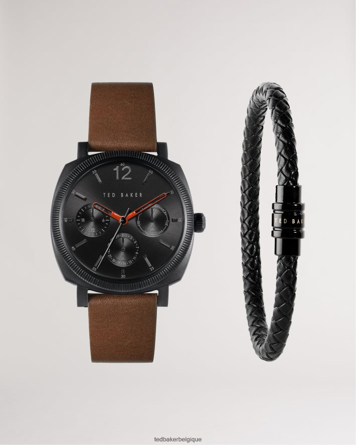 être Ted Baker Hommes coffret cadeau montre et bracelet Butch brun FR8J421956 accessoires