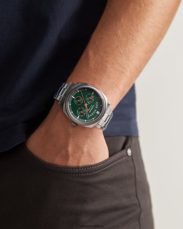 être Ted Baker Hommes montre bracelet en acier inoxydable d'un litre argent FR8J421945 accessoires