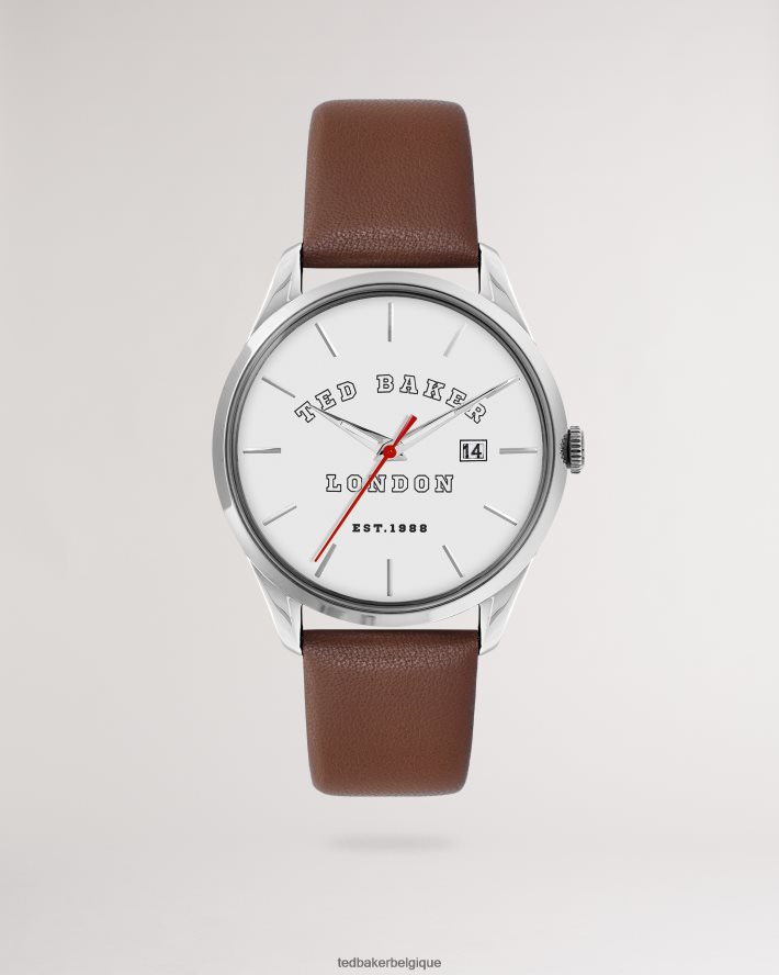 être Ted Baker Hommes montre bracelet en cuir brique brun FR8J422042 accessoires