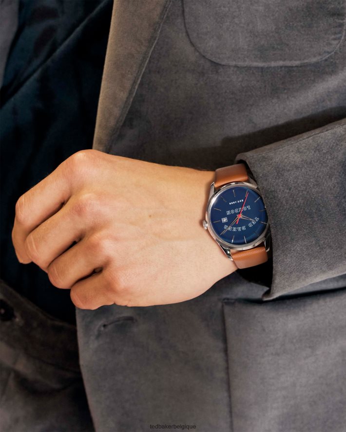 être Ted Baker Hommes montre à bracelet en cuir gravil bronzer FR8J422044 accessoires