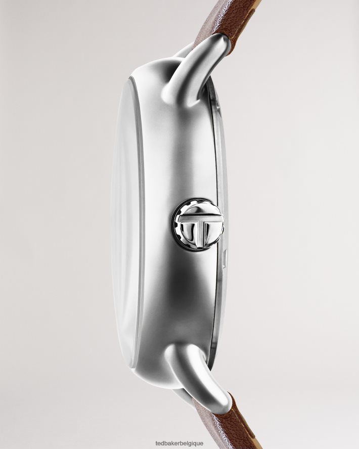 être Ted Baker Hommes montre monogramme avec bracelet en cuir ver bronzer FR8J421908 accessoires