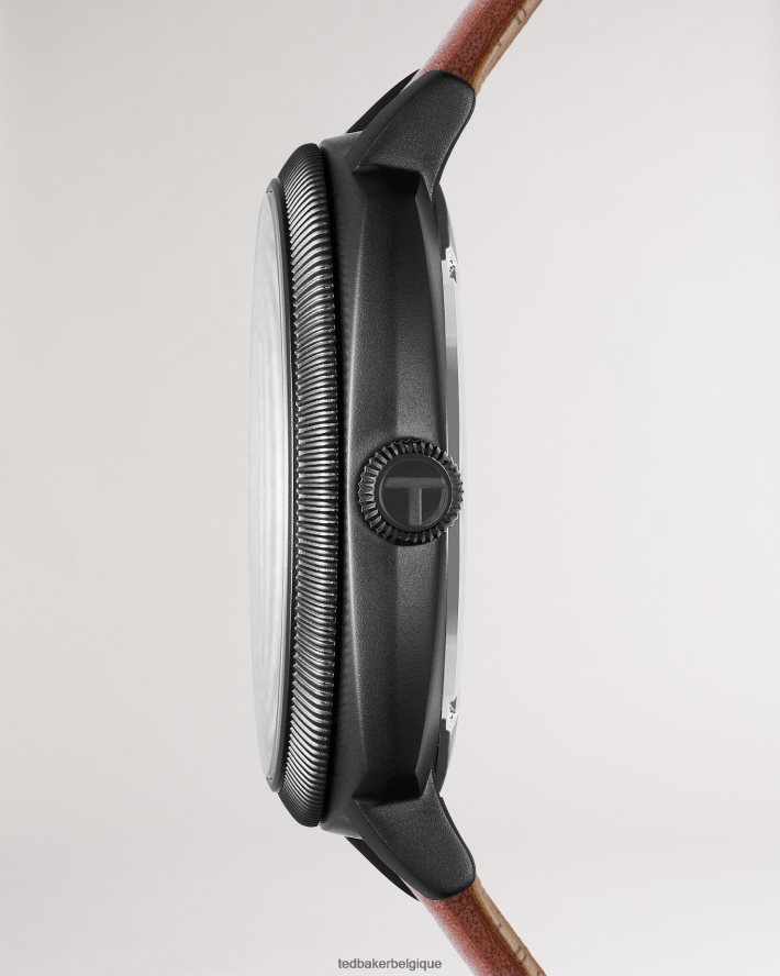 être Ted Baker Hommes montre timede bracelet cuir lisse marron bronzer FR8J422064 accessoires