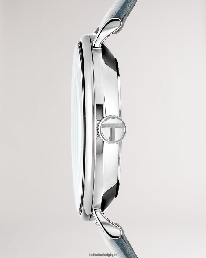 être Ted Baker Hommes montre timet bracelet cuir lisse gris gris FR8J421964 accessoires