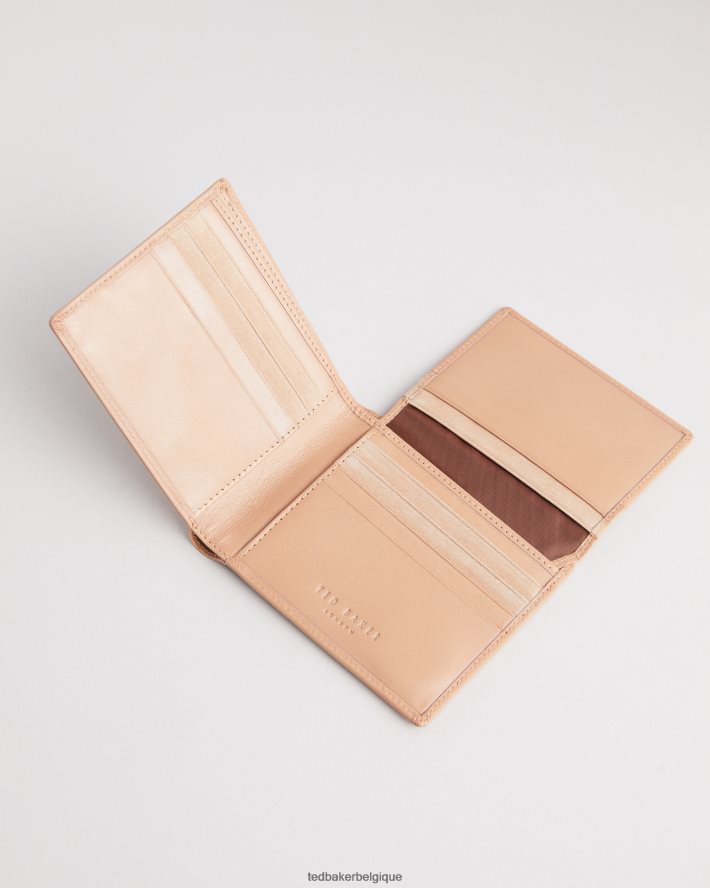 être Ted Baker Hommes portefeuille en cuir plié Sammed naturel FR8J422076 accessoires