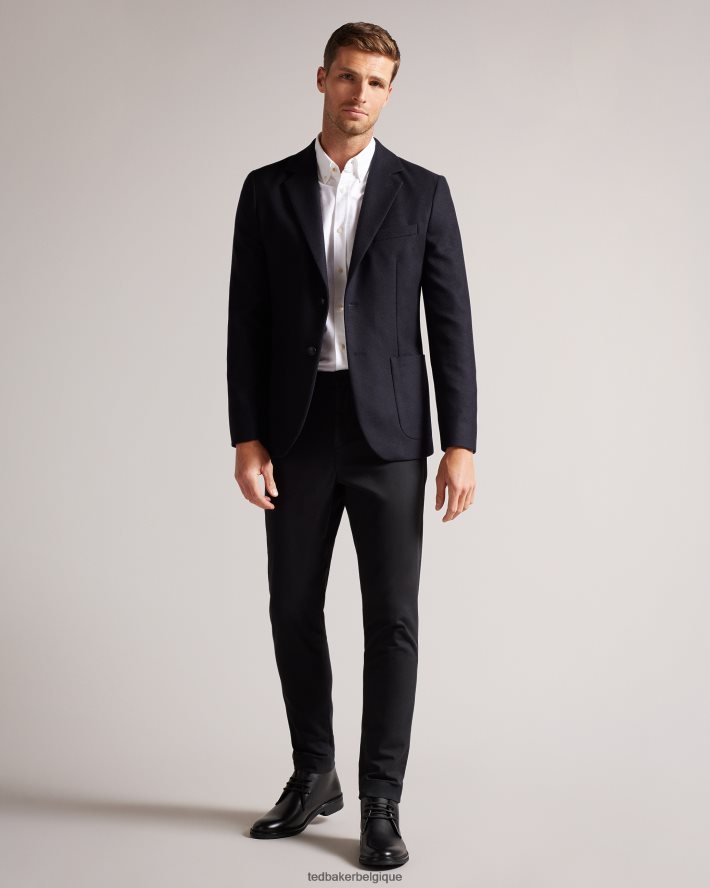 être Ted Baker Hommes bottes chukka en cuir à semelle boutonnée andreew noir FR8J421799 chaussures