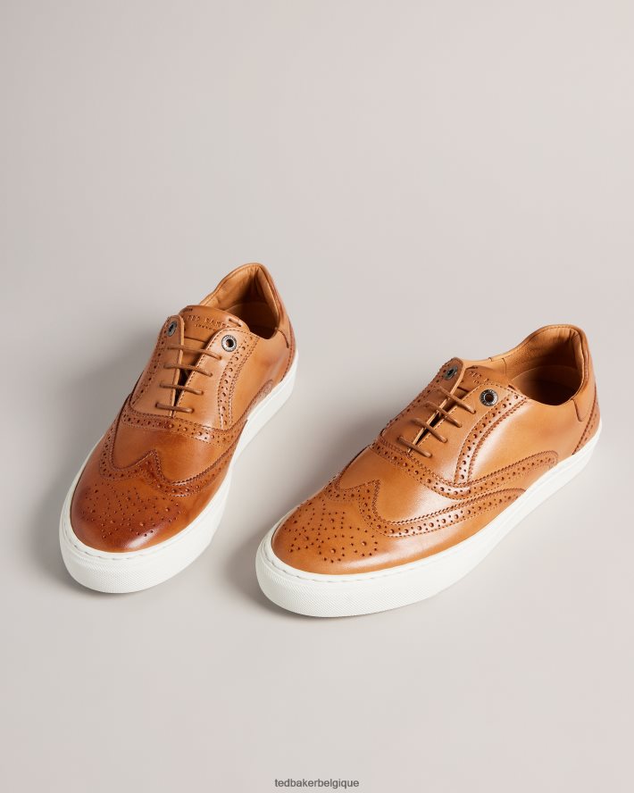 être Ted Baker Hommes chaussures richelieu hybrides en cuir bruni Dentton bronzer FR8J421843 chaussures