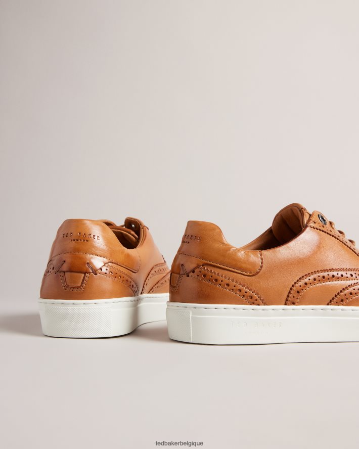être Ted Baker Hommes chaussures richelieu hybrides en cuir bruni Dentton bronzer FR8J421843 chaussures