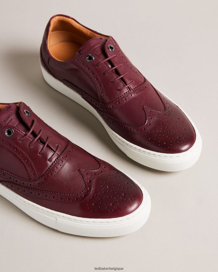 être Ted Baker Hommes chaussures richelieu hybrides en cuir bruni Dentton sang de bœuf FR8J421876 chaussures