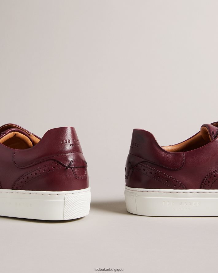 être Ted Baker Hommes chaussures richelieu hybrides en cuir bruni Dentton sang de bœuf FR8J421876 chaussures