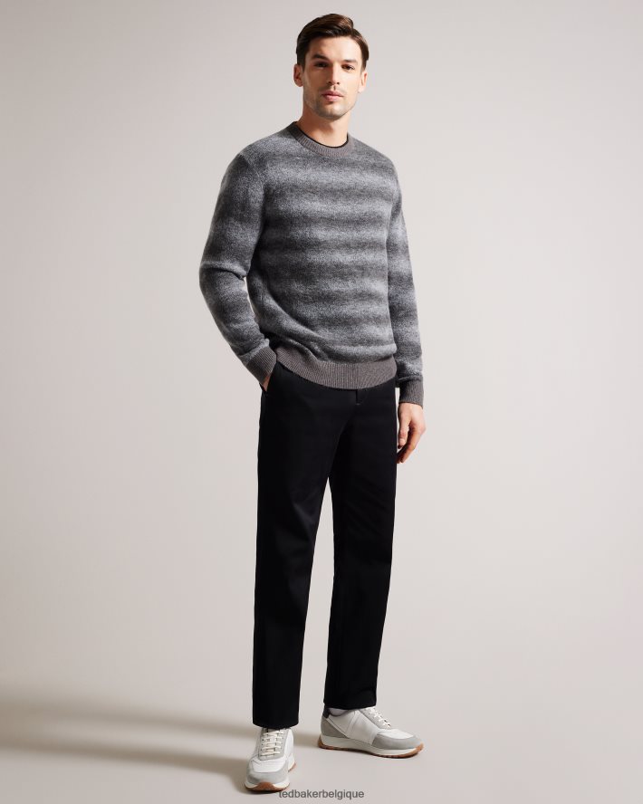 être Ted Baker Hommes baskets T Frayney en cuir et en daim marine FR8J421822 chaussures