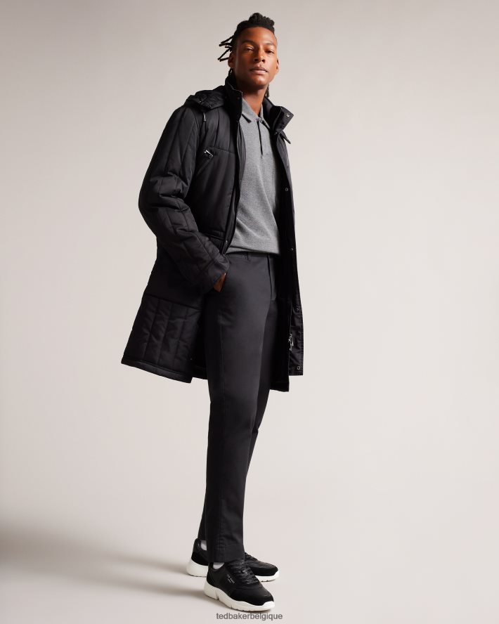 être Ted Baker Hommes baskets en cuir cecyle noir FR8J421869 chaussures