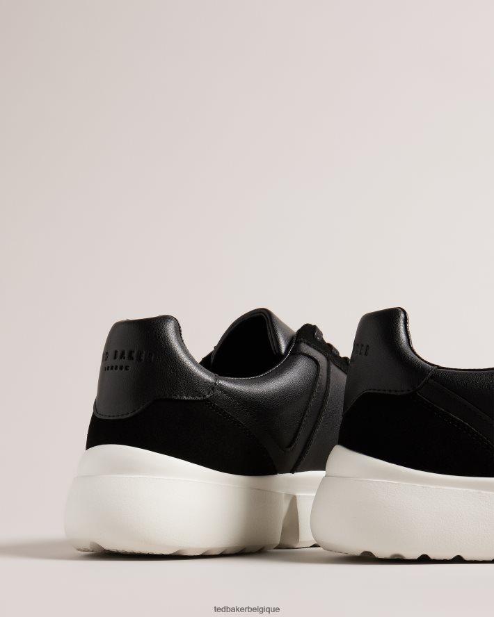 être Ted Baker Hommes baskets en cuir cecyle noir FR8J421869 chaussures