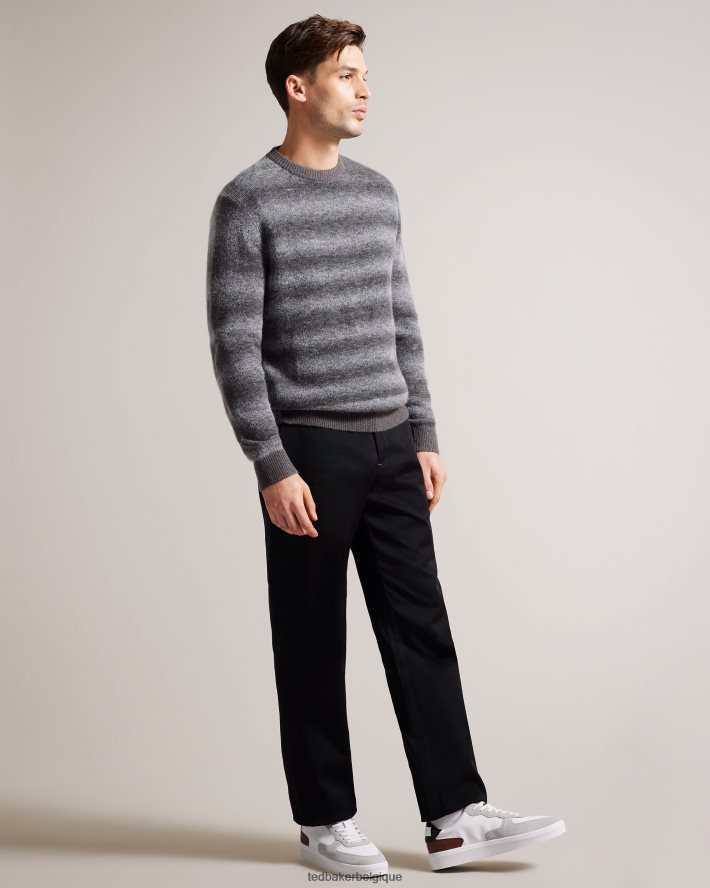 être Ted Baker Hommes baskets en cuir color block gawyn brun FR8J421888 chaussures