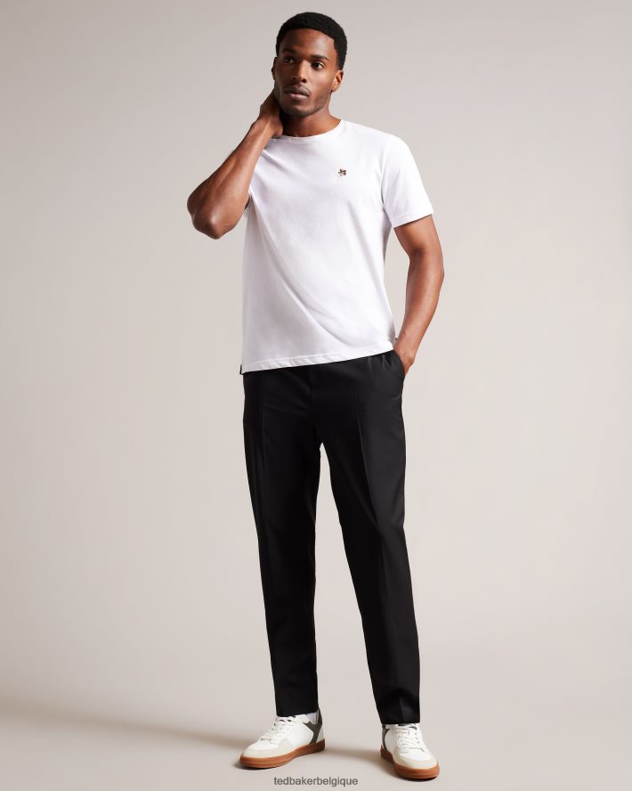 être Ted Baker Hommes baskets en cuir et daim barkerl vert foncé FR8J421818 chaussures