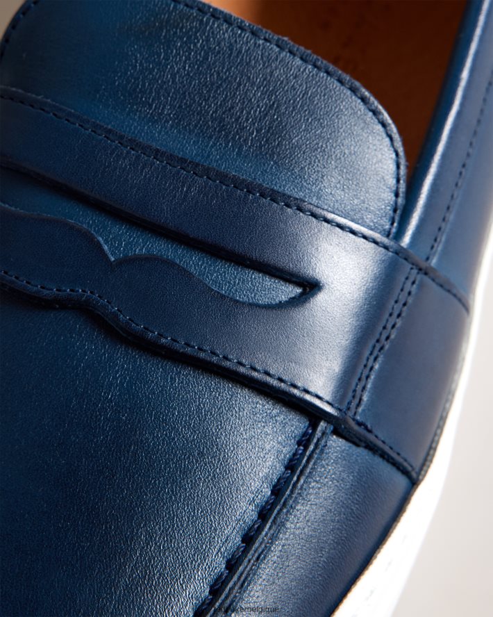 être Ted Baker Hommes baskets et mocassins en cuir hecter hybrides marine FR8J421870 chaussures