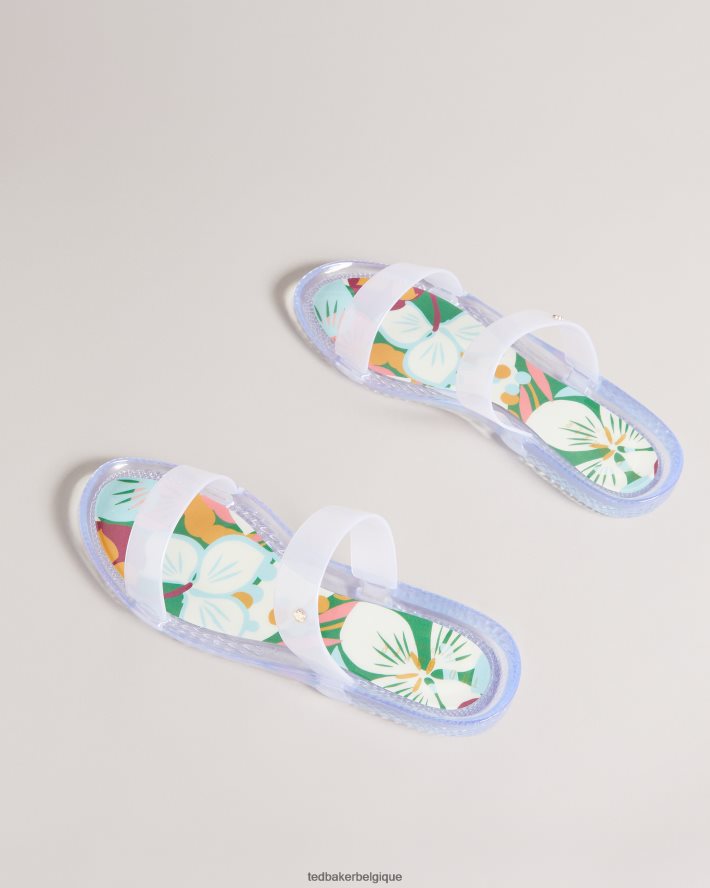 être Ted Baker Hommes Juleyy Sunburst tongs en gelée à deux brides émeraude FR8J42934 chaussures