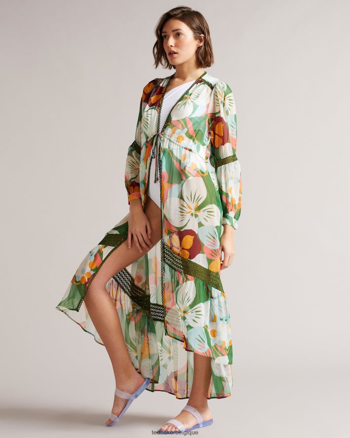 être Ted Baker Hommes Juleyy Sunburst tongs en gelée à deux brides émeraude FR8J42934 chaussures