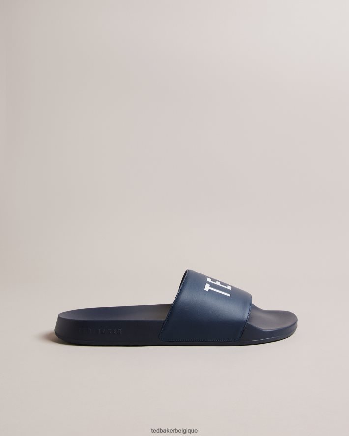 être Ted Baker Hommes sliders à logo Auly marine FR8J421828 chaussures
