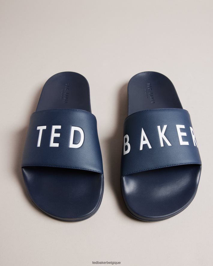 être Ted Baker Hommes sliders à logo Auly marine FR8J421828 chaussures