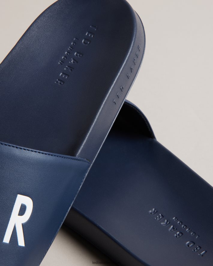 être Ted Baker Hommes sliders à logo Auly marine FR8J421828 chaussures