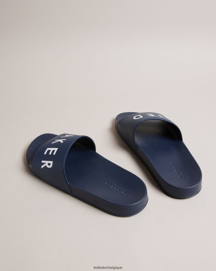 être Ted Baker Hommes sliders à logo Auly marine FR8J421828 chaussures