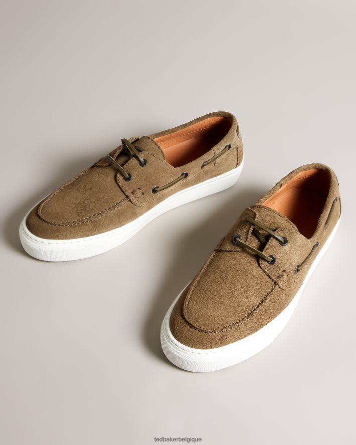 être Ted Baker Hommes chaussures bateau en daim euens vert foncé FR8J421883 chaussures